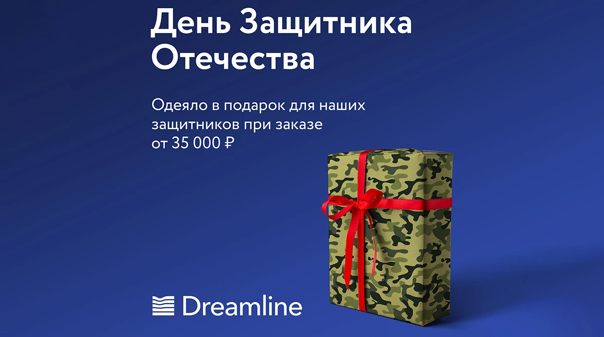 Одеяло Dreamline в подарок в честь Дня Защитника Отечества